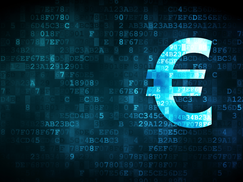 zu sehen ist ein digitales Eurozeichen
